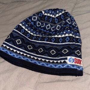 SWIX Blue and Black Patterned Beanie